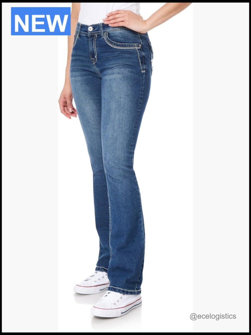 Bootcut Mid-Rise Insta Stretch Juniors Jeans